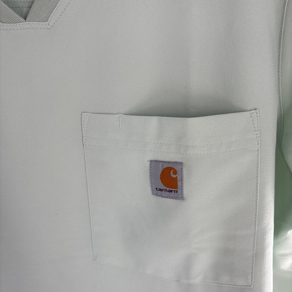 Carhartt Women’s Mint V-Neck Pocket Utility Top - Picture 2 of 7